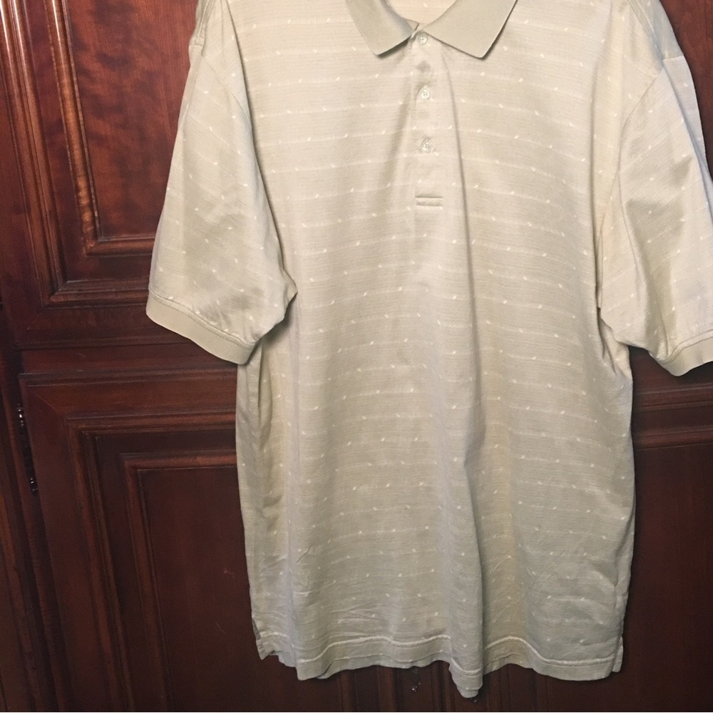 IZOD cotton knit polo Sage green shirt. Size L
